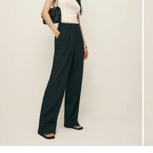 Reformation Alex trousers Elegant Black Women's Wide-Leg Pants